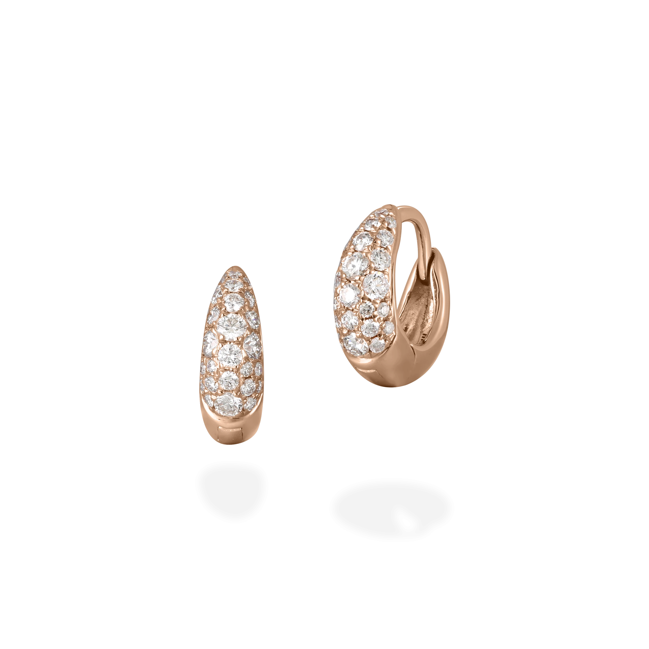 7mm belly pavé diamond huggies